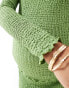 Фото #4 товара Mamalicious Maternity textured jersey wide sleeve top co-ord in green