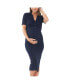 Фото #2 товара Платье для кормления Ripe Maternity maddy Rib Knit Polo Navy