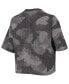 ფოტო #2 პროდუქტის Women's Gray, Black Ohio State Buckeyes Park Camo Boxy T-shirt