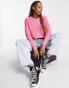 Фото #3 товара ONLY pointelle lightweight jumper in bright pink