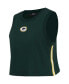 Women's Green Green Bay Packers Ombre Wordmark Classic Cropped Tank Top