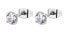 Shiny steel earrings with zircons Desideri BEIE005