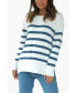 ფოტო #1 პროდუქტის Women's Cotton Jodi Stripe Tunic Sweater