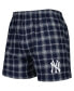 Фото #3 товара Men's Navy and Gray New York Yankees Ledger Flannel Boxers