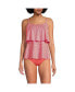 Фото #3 товара Women's Chlorine Resistant Tiered Tankini Swimsuit Top