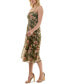 Juniors' Smocked-Waist Tiered Floral-Print Dress olive floral, XL - фото #4