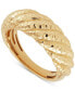 ფოტო #1 პროდუქტის Textured Croissant Statement Ring in 10k Gold