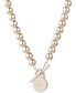 Фото #1 товара Lauren Ralph Lauren gold-Tone Logo Beaded 17" Collar Necklace