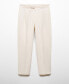 Фото #1 товара Men's Pleated Relaxed-Fit Trousers