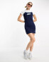 Фото #4 товара AAPE By A Bathing Ape – Camisole-Kleid in Marineblau mit Riemchenträgern und Logo