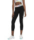 Фото #2 товара Леггинсы Nike Printed-Waist Logo 7/8 Length для женщин X-small черного цвета.