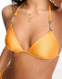 New Look moulded triangle bikini top with bling trim