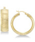 Фото #1 товара Textured Hoop Earrings in 18k Gold over Sterling Silver or Sterling Silver