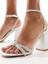 Фото #5 товара Be Mine Abina embellished sandals in ivory satin