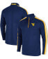 Фото #1 товара Men's Navy West Virginia Mountaineers 1955 Quarter-Zip Jacket