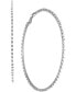 ფოტო #1 პროდუქტის Cubic Zirconia Large Skinny Hoop Earrings, 3.54" in Silver and Gold Plate