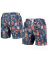 Фото #1 товара Плавки мужские Wes & Willy Navy Syracuse Orange с цветочным принтом винтажного стиля