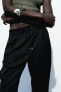 Фото #4 товара Укороченные брюки с эластичным поясом ZARA