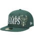 Men's Hunter Green Milwaukee Bucks 2021 NBA Champs Retro Pop Undervisor 59FIFTY Fitted Hat