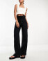 Фото #1 товара & Other Stories linen belted trousers in black