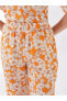 Lcw Casual Beli Lastikli Çiçekli Geniş Paça Kadın Pantolon
