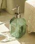 Green bathroom soap dispenser