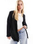 Фото #7 товара ASOS DESIGN jersey slouchy suit blazer in black