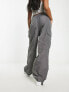 Monki parachute trousers in grey