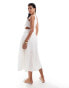 Style Cheat one shoulder cotton maxi dress in white