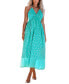 Women's Mint Polka Dot Halterneck Midi Beach Dress