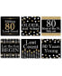 Фото #1 товара Adult 80th Birthday - Gold - Funny Party Decor - Drink Coasters - Set of 6