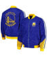 ფოტო #1 პროდუქტის Men's Royal Golden State Warriors Full-Zip Bomber Jacket