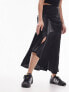 Topshop fishtail midi skirt in black