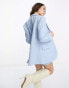 Фото #4 товара & Other Stories co-ord tweed blazer in light blue