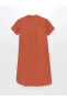 Фото #2 товара LCWAIKIKI Classic Gömlek Yaka Düz Kısa Kollu Oversize Kadın Elbise