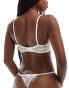 Cotton:On butterfly lace string thong in cream Бежевый, M - EU 40 - фото #2