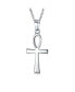 ფოტო #3 პროდუქტის Key To Life Egyptian Ankh Cross Pendant Necklace For Women For Teen Polished .925 Sterling Silver