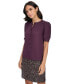 Women's Short Sleeve Button-Front Blouse