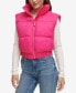 Фото #3 товара Women's Extended-Shoulder Cropped Puffer Vest