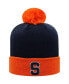 ფოტო #2 პროდუქტის Men's Navy and Orange Syracuse Orange Core 2-Tone Cuffed Knit Hat with Pom