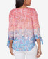 Petite Ombre Guava Paisley Printed Knit Top