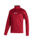 ფოტო #3 პროდუქტის Men's Red Louisville Cardinals AEROREADY Knit Quarter-Snap Jacket