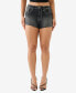 Фото #1 товара Women's Hip Cutout Summer Denim Shorts