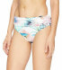 Tommy Bahama 171343 Women High-Waist Bikini Bottom White Floral Size Medium