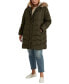 Фото #1 товара Women's Plus Size Faux-Fur-Trim Hooded Puffer Coat