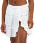 ფოტო #1 პროდუქტის Women's Lace-Inset Ruffle-Trim Skirt Cover-Up, Created for Macy's
