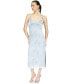 Women's Tonal-Print Slit Slip Dress