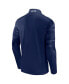 Фото #2 товара Men's College Navy Seattle Seahawks Ringer Quarter-Zip Jacket