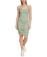 ფოტო #3 პროდუქტის Women's Jacquard Ruched Sleeveless Tank Dress