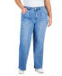 Фото #1 товара Trendy Plus Size Front Seam Straight-Leg Jeans